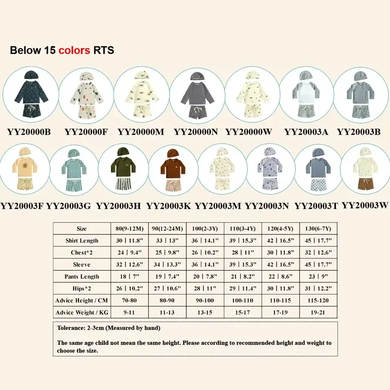 Summer Kids Boy Swimsuits 1-7T Fashion Children Surfing Swim Suit Toddler Sets Vacation Beach Pants Long Sleeve Tops with Hat kids swimsuits boys swim shorts