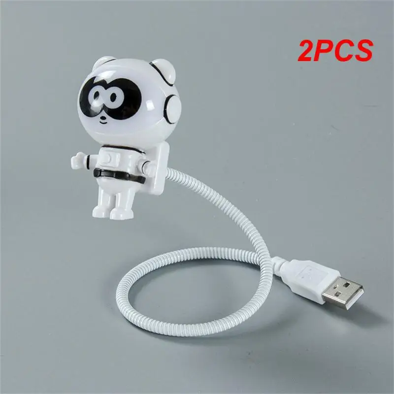 

2PCS Astronaut Night Light LED Reading Lamp USB Flexible LED Desk Lamp Spaceship Light Cartoon Panda Lamp For Computer Laptop