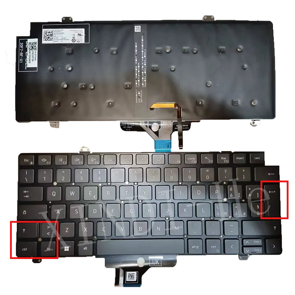 Tastiera Per Laptop Retroilluminata Italain Per Dell Latitude 5320 5420 5421 5430 7420 7430 7520 7521 Layout It
