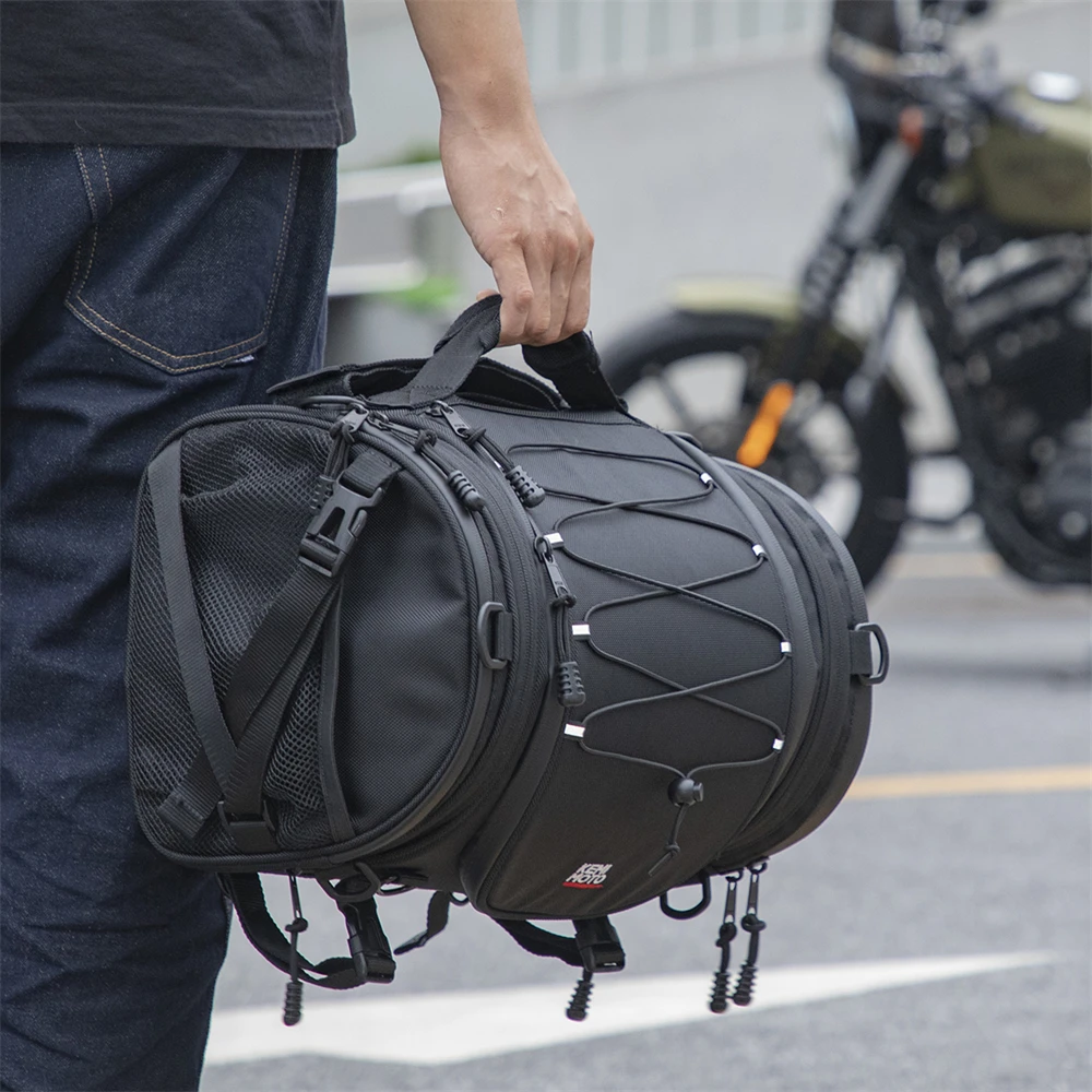  KEMIMOTO Motorcycle Tail Bag, Dual Use Motorcycle Rear