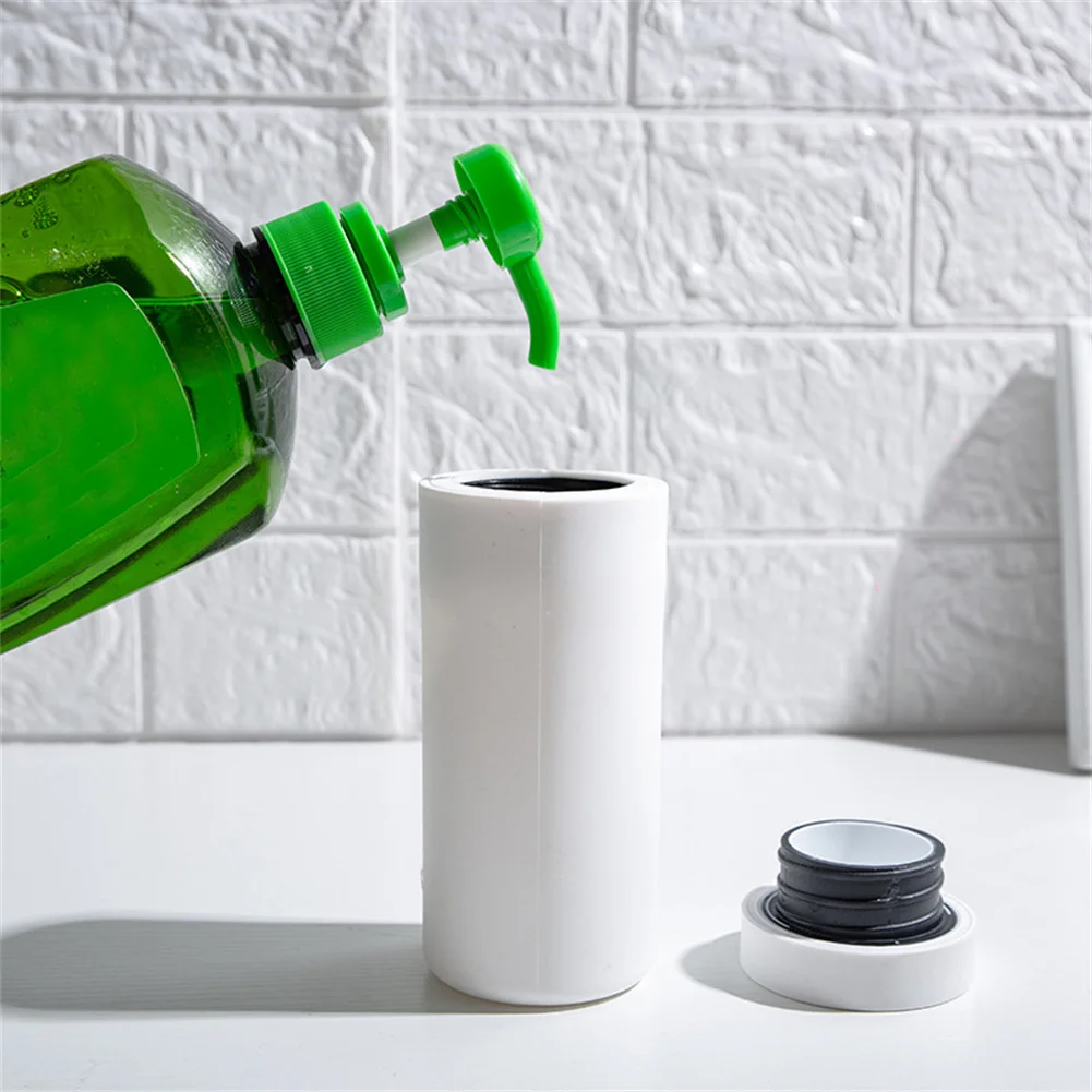 240 ml Silikon geteilte Flasche Squeeze Typ Seifenspender Handseifenflasche Ätherisches Öl Lotion Spenderflasche – Detail 13