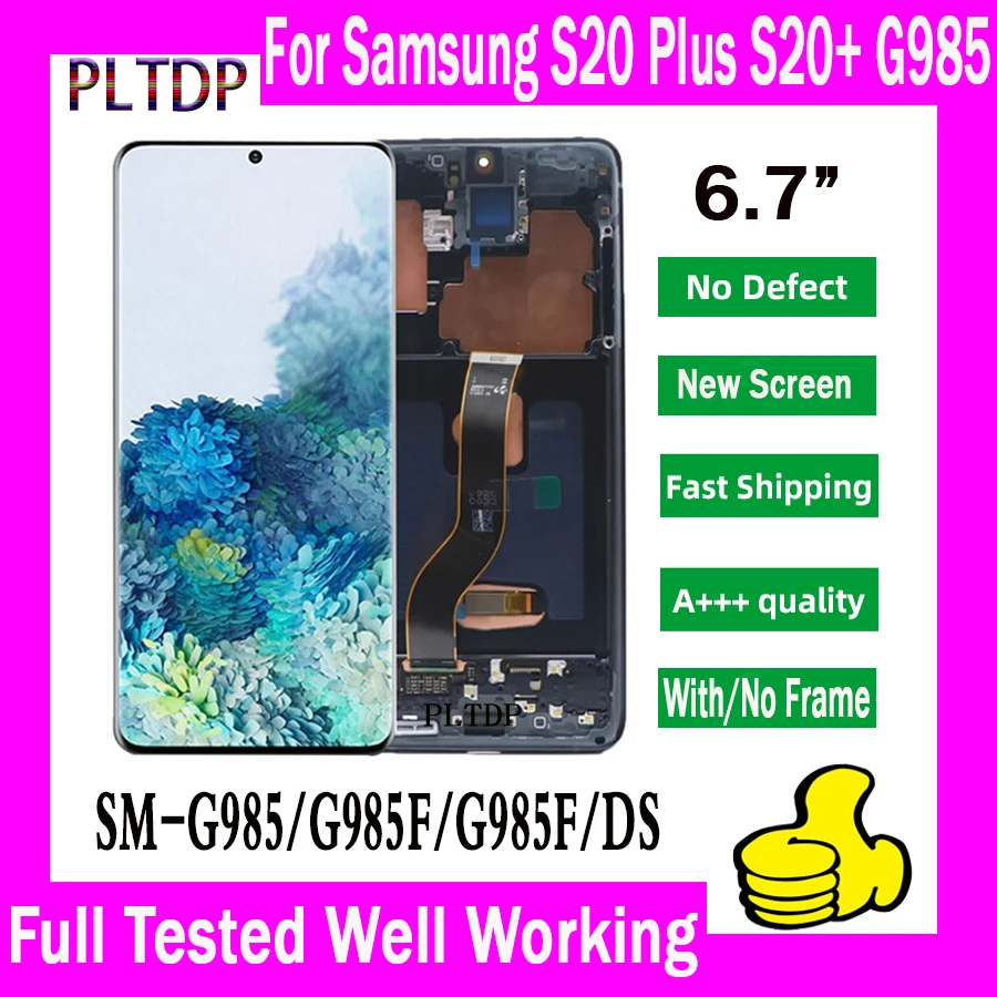 

Panel Display S20 Ultra G988 For Samsung Galaxy S20 Plus LCD G985 With Frame Display Touch Screen Digitizer S20 G980F New LCD