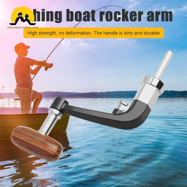 Folding Rocker Arm Fishing Reel Repair Parts Foldable Metal Reel Handle  with Wooden Knob Fishing Reel Accessories - AliExpress