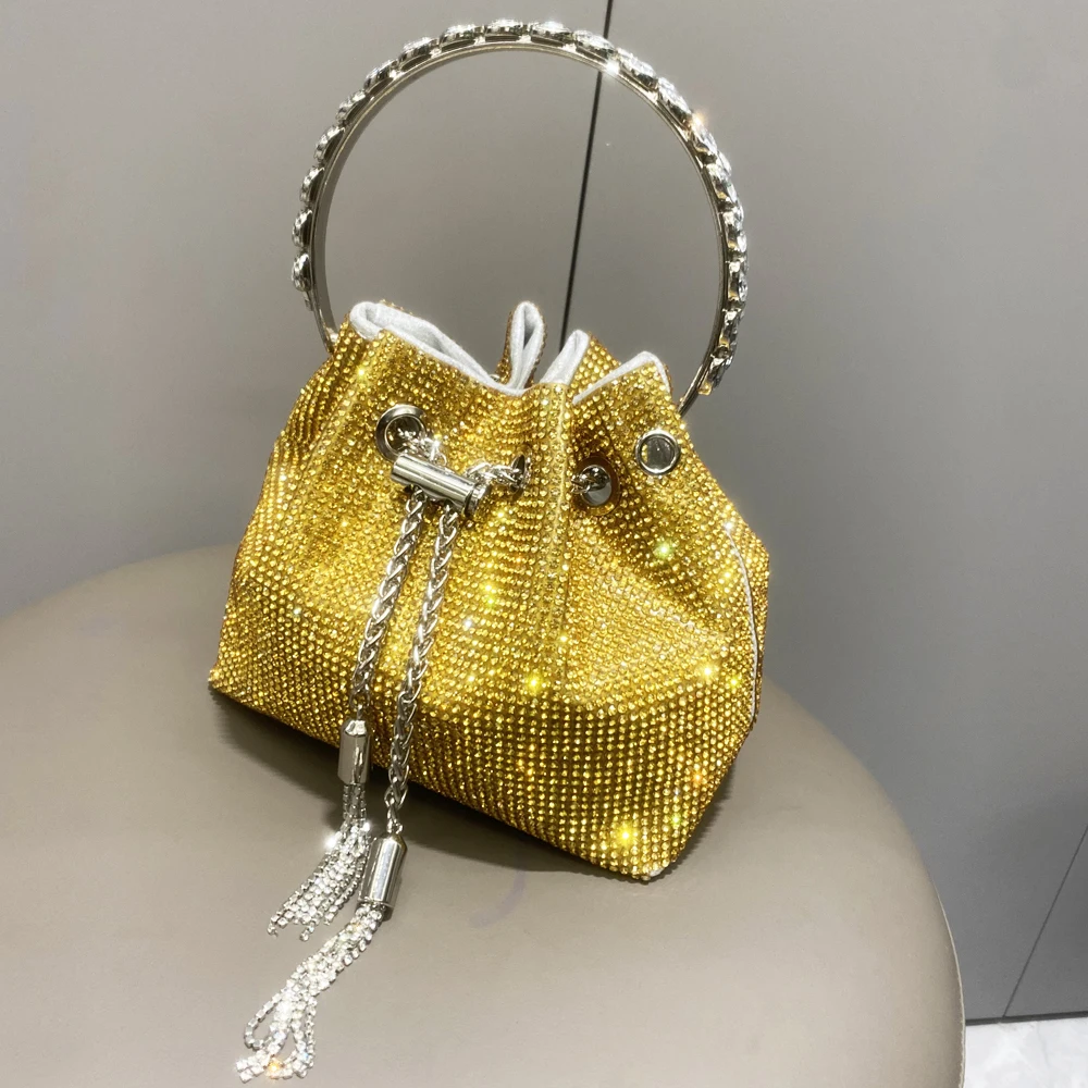 S734524b6dd9048d58c6744974e4ce0ba3 Purses and handbags bags for women luxury Designer bucket clutch purse evening banquet bag Crystal rhinestone shoulder bag Mallzona