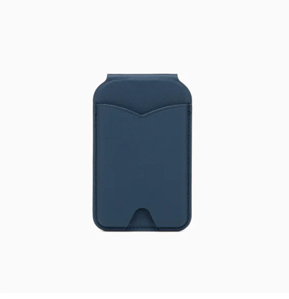 Magnetic Wallet Stand with Mirror and Adjustable Leather Kickstand Card Holder
