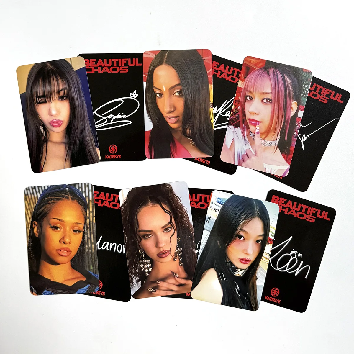 KATSEYE BEAUTIFUL CHAOS Album Photocards WVS POB SOUNDWAVE YES24