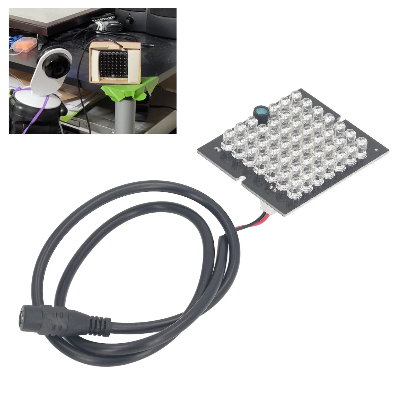 LED night vision lamp board 850nm 48 IR beads LED filling lamp infrared board DC12V