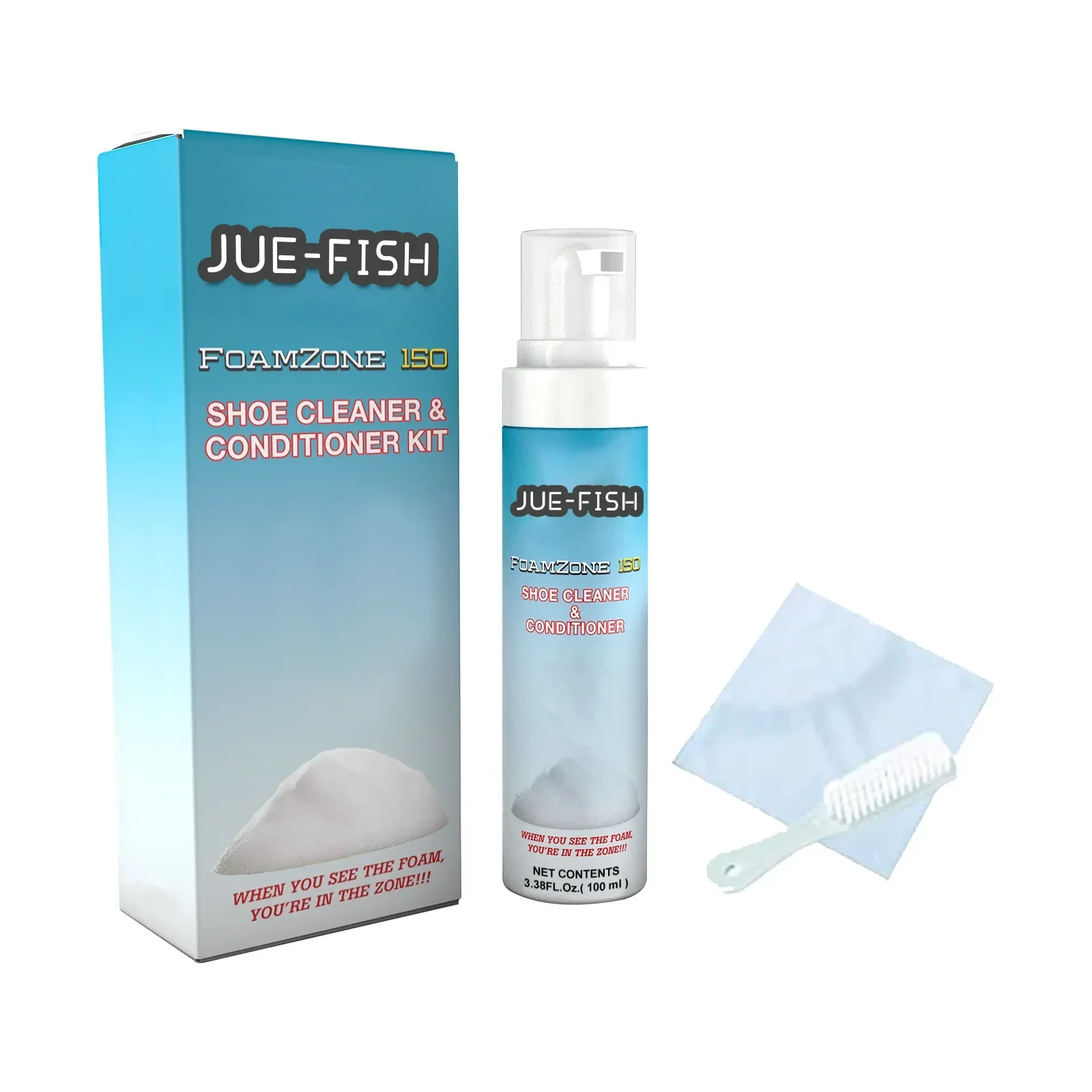 Foamzone Shoe Cleaner Whiten Polish Cleaning Tool Brush Shoe Sneakers Casual Leather Cleaning Care Supplies