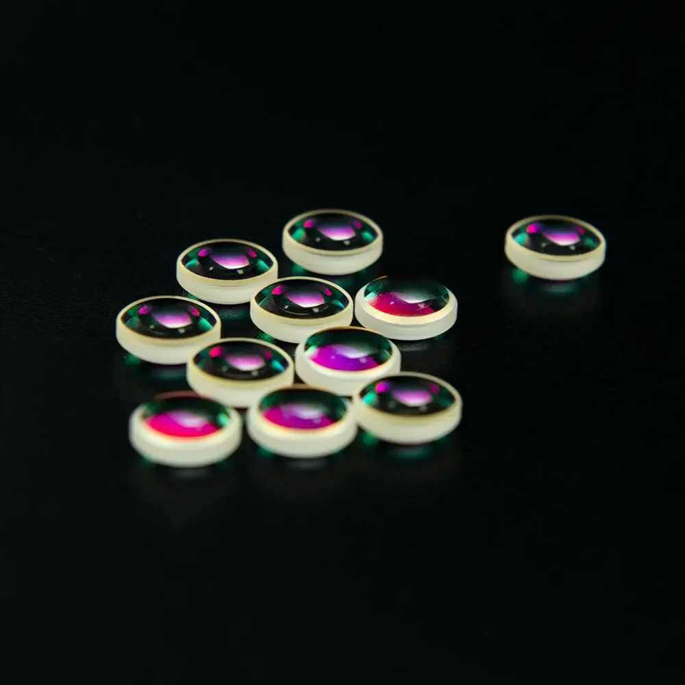 10PC DIY 7.66mm 공장 불량품 이중 볼록 확대 렌즈 광학 유리 양면 볼록..