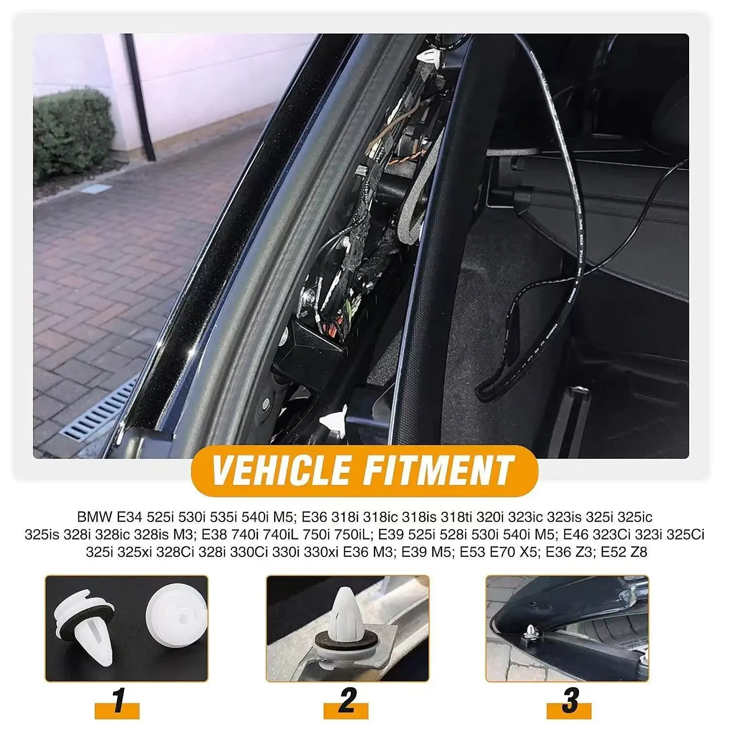 Auto Bumper Mudguard Automotive Fastener Clip Car General Accessories Car Interior Door Panel Card Trim Fastener Clips 50Pcs