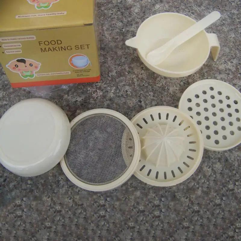 Food Grinding Bowl Baby Feeding Tool Children Manual Food Grinder Filter Juicer Puree Processor