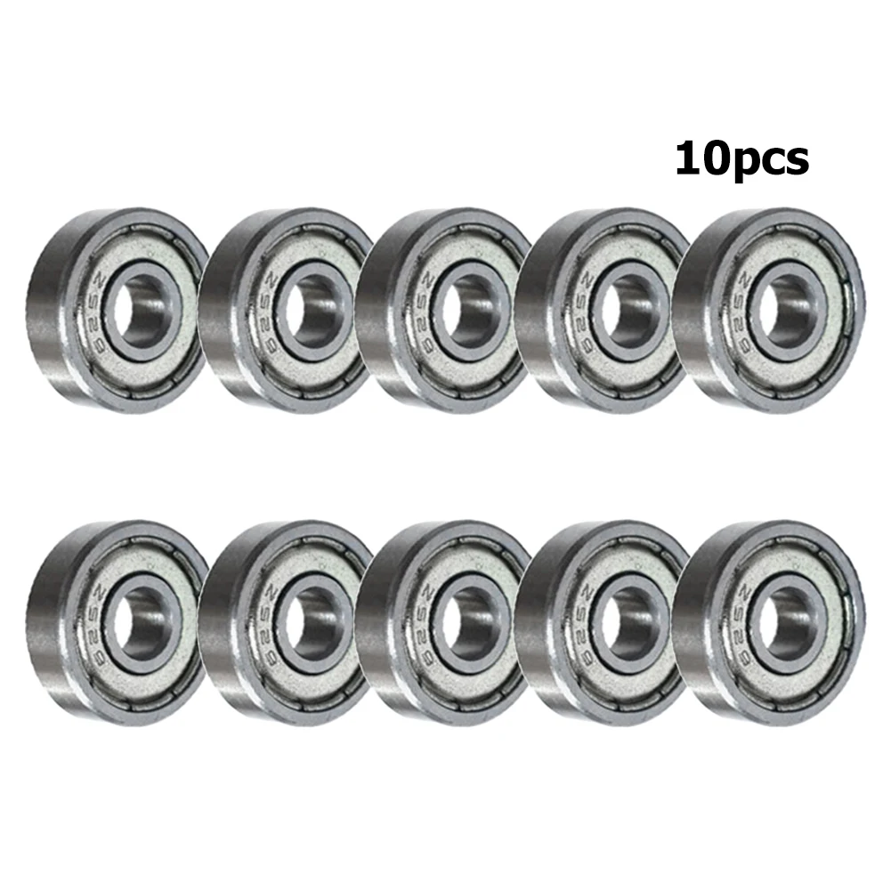 10pcs Shielded Bearing 5x16x5mm 625ZZ Silent Small Bearing Deep Groove Pulley Wheel Bearing Carbon Steel for Skateboard Scooter
