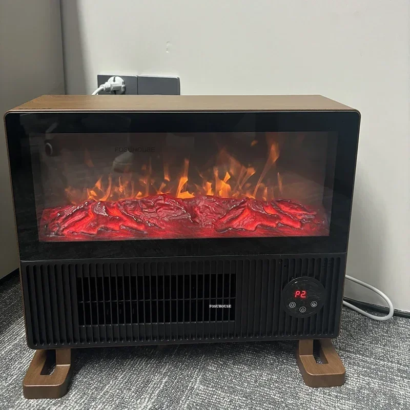 เตาผิงสมาร์ทโฮมสมัยใหม่ เตาผิงจำลองเปลวไฟ แสงไฟหรูหราสำหรับตกแต่งห้องนั่งเล่น ห้องน้ำ เครื่องทำความร้อนกันน้ำ 1