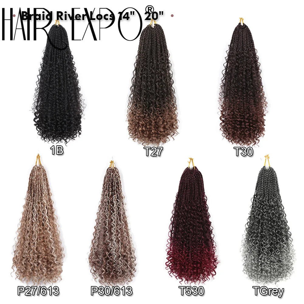 Boho Box Braids Crochet Hair Synthetic Goddess Box Braids Braiding Hair Extensions Bohomian Crochet For Black Women