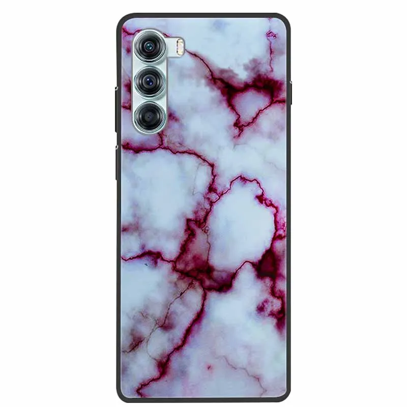 Marble Silicone Black Soft Protective Phone Case Cover