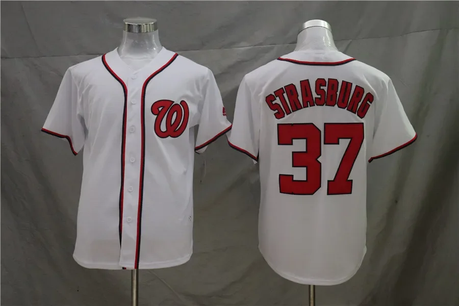 thumbnail image 1 of Venta al por mayor, camiseta de béisbol de los Washington Nationals para hombre, uniforme de equipo bordado, chaleco para correr de verano para fanáticos de los deportes, 1 of 5