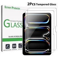 2PCS Glass Screen Protector For iPad Pro 11 13 M4 2024 12.9 12 9 10th Generation Tempered Glass Air 5 4 3 9/8/7th Mini 7 6 Film 1