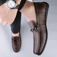 Genuine Leather Mens Slip on Shoes New Arrival Mens Loafers Handmade Male Comfortable Driving Footwear High Quality Men's Shoes 1