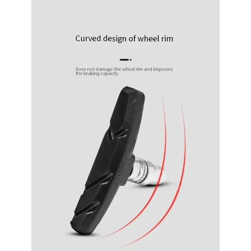 Bicycle Brake Leather Pair Silent V-brake Universal Card Mounted Bicycles Mountain Bikes Dead Speed Bikes