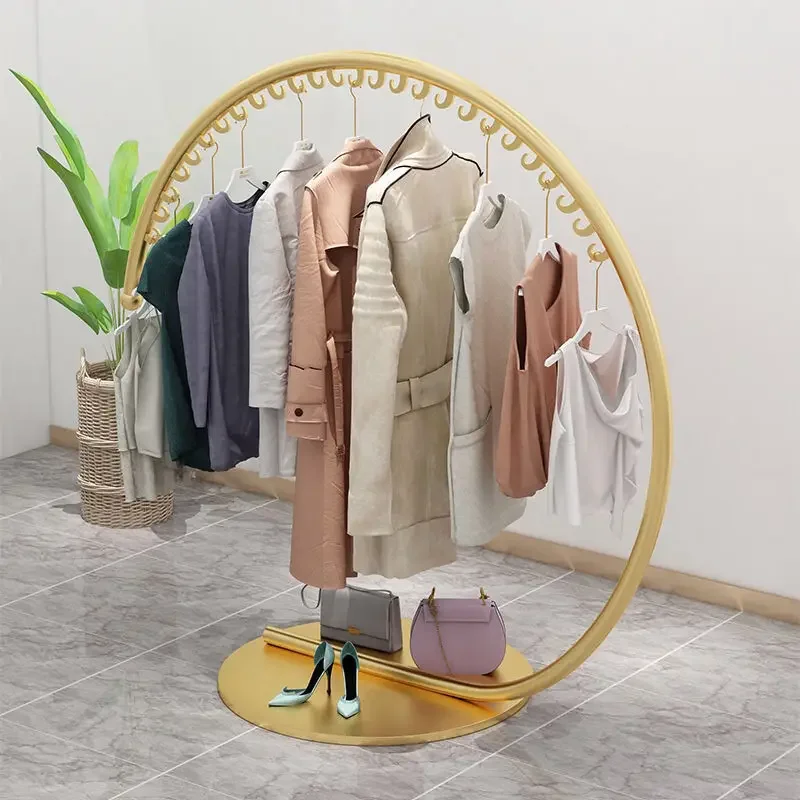 

Floor Mounted Clothes Rack Creative Clothes Rack Indoor Minimalist Fashion Clothing Store Display Rack