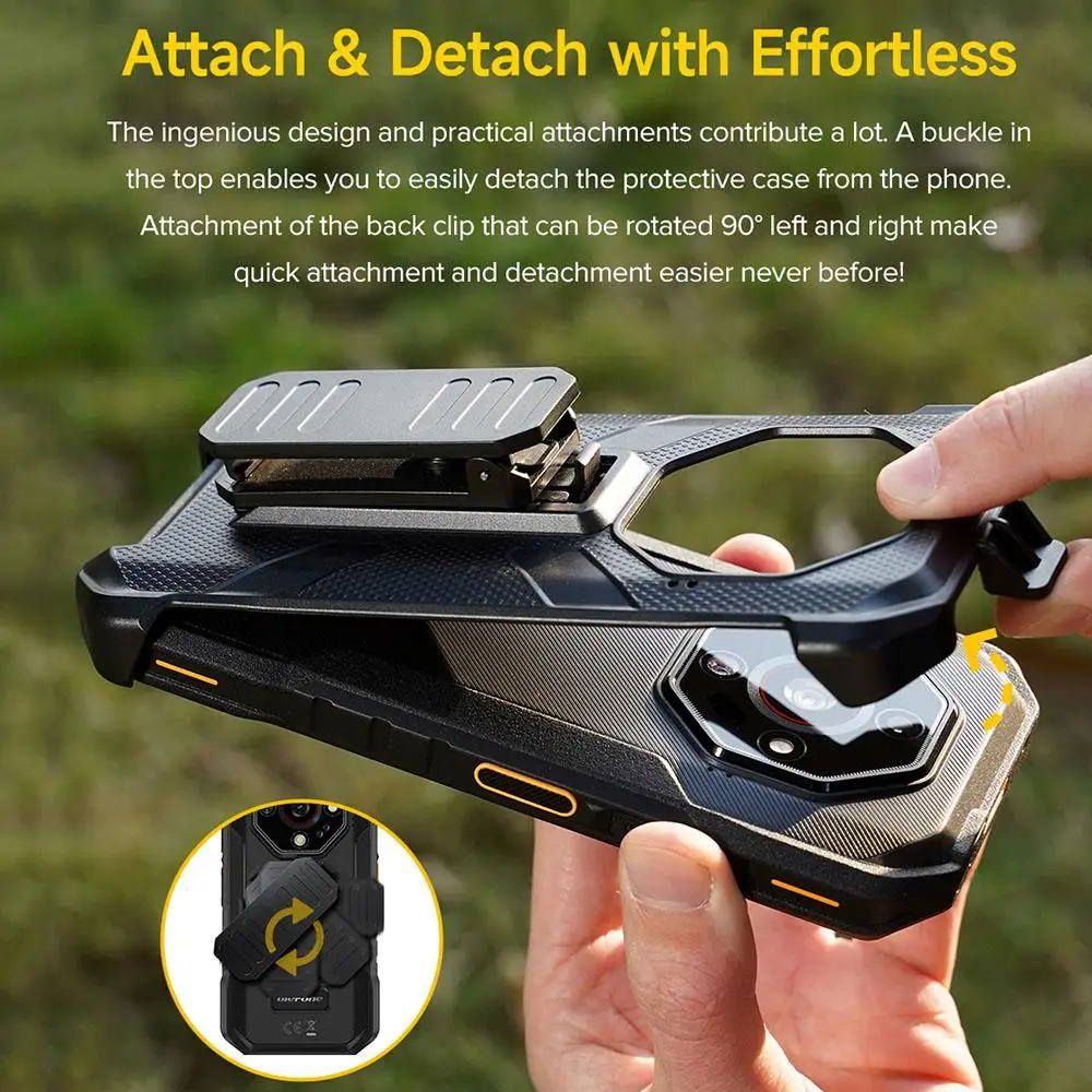 Back Clip Phone Case For Ulefone Armor X32 / X32 Pro Ulefone Back Clip Phone Case with Carabiner