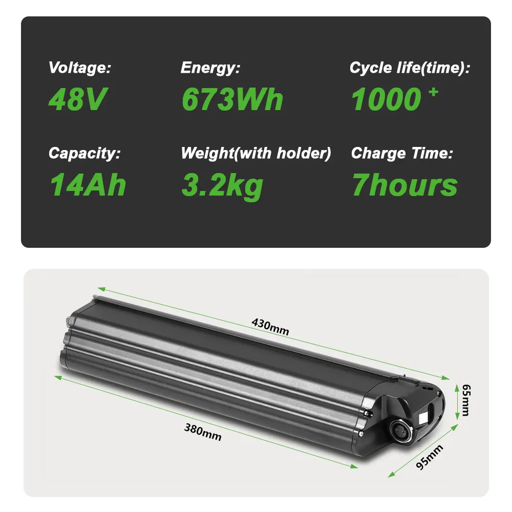 YOSE POWER 48V 14Ah replacement lithium battery fit for Aventon Pace 500.2 and 500.3 ebikes