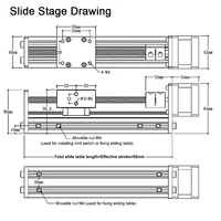 T-Type สไลด์ Linear Stage Nema17 มอเตอร์ไดรฟ์ชุด 50-400 มม.จังหวะที่มีประสิทธิภาพ Self Lock แกนเชิงเส้นสําหรับ CNC Router 6