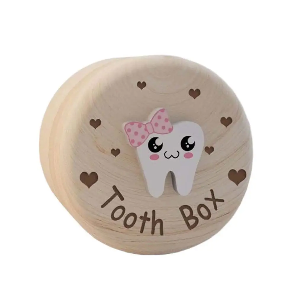 Wooden Baby Tooth Box Organizer for Kids