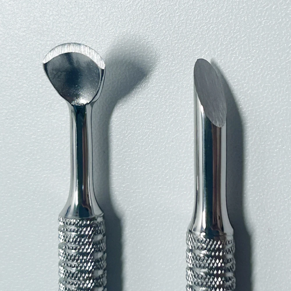 Metallo Argento Spingi Cuticole Cutter Remover Salon Quality Gel Nail Polish Peeler Raschietto Durevole Manicure Pedicure Cleaner Tools