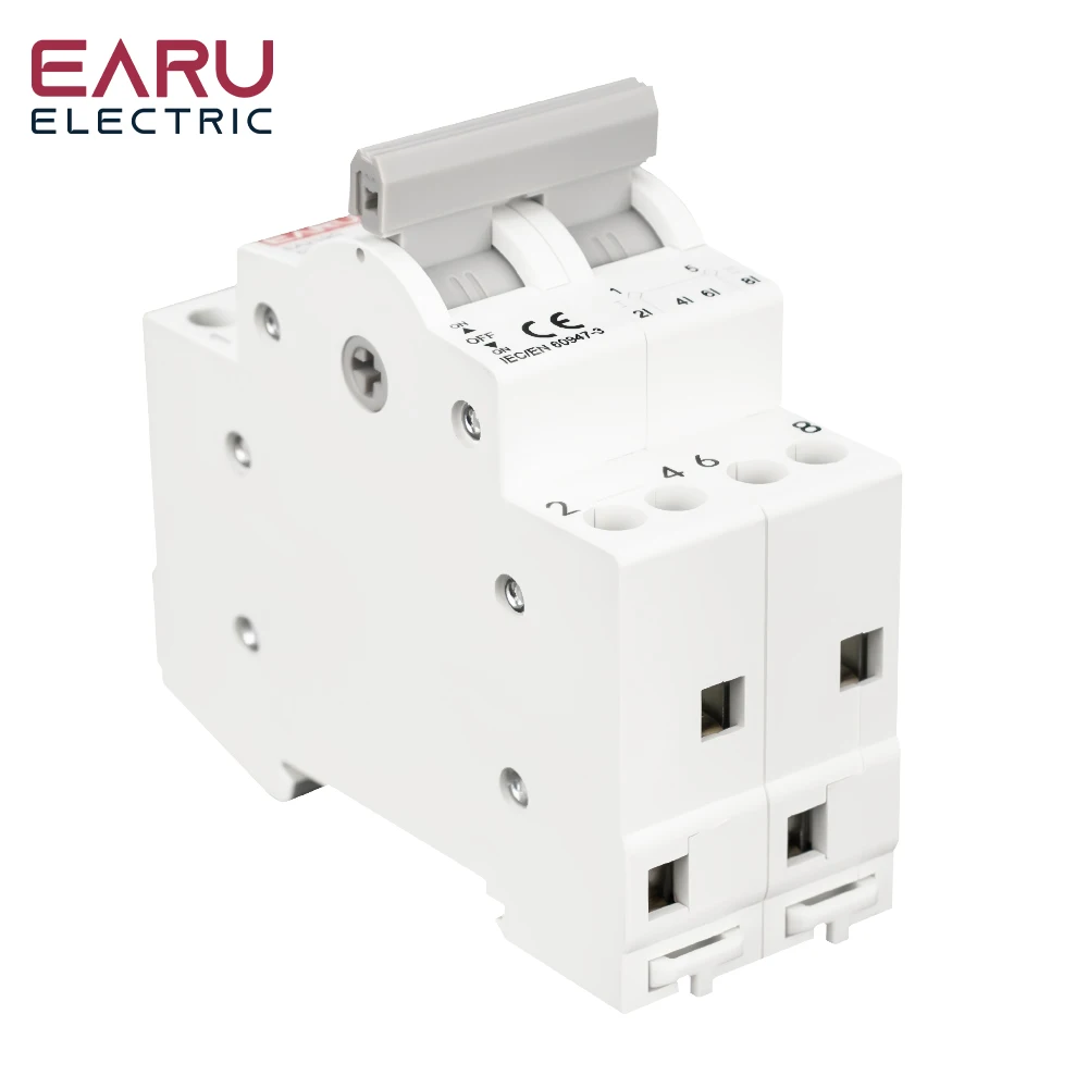 2P 40A 63A MTS Dual Power Manual Transfer Interlock Circuit BreakerDin Rail Isol