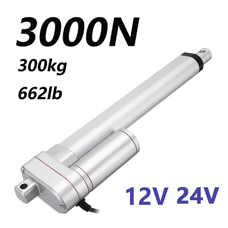 3000NElectricLinearActuatorDC12V24VLinearMotorMovingDistance