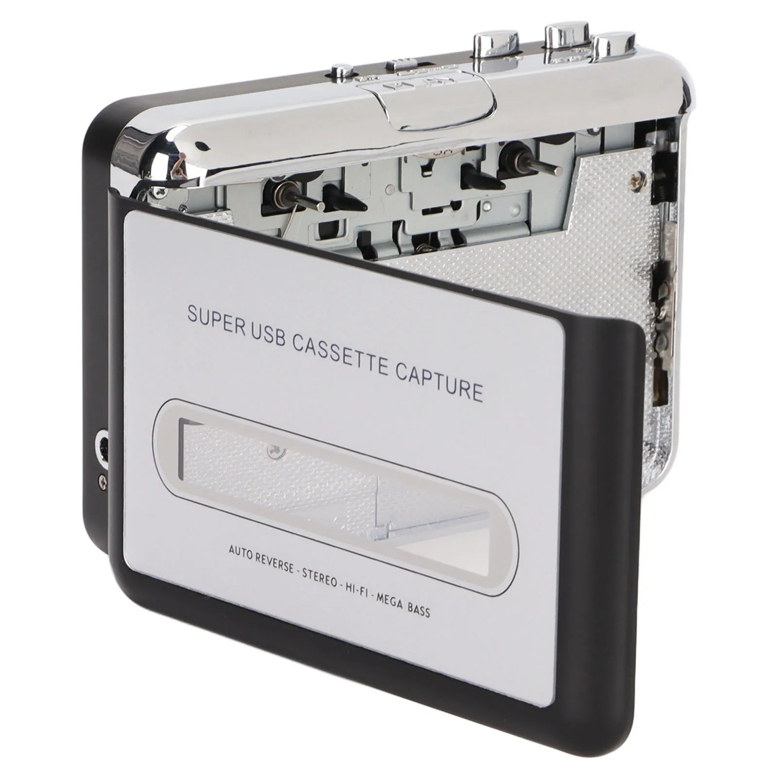 Tape to MP3 Converter Stereo 3.5mm Portable USB Cassette Player with Earphone for Laptop PC Portable Cassette Player