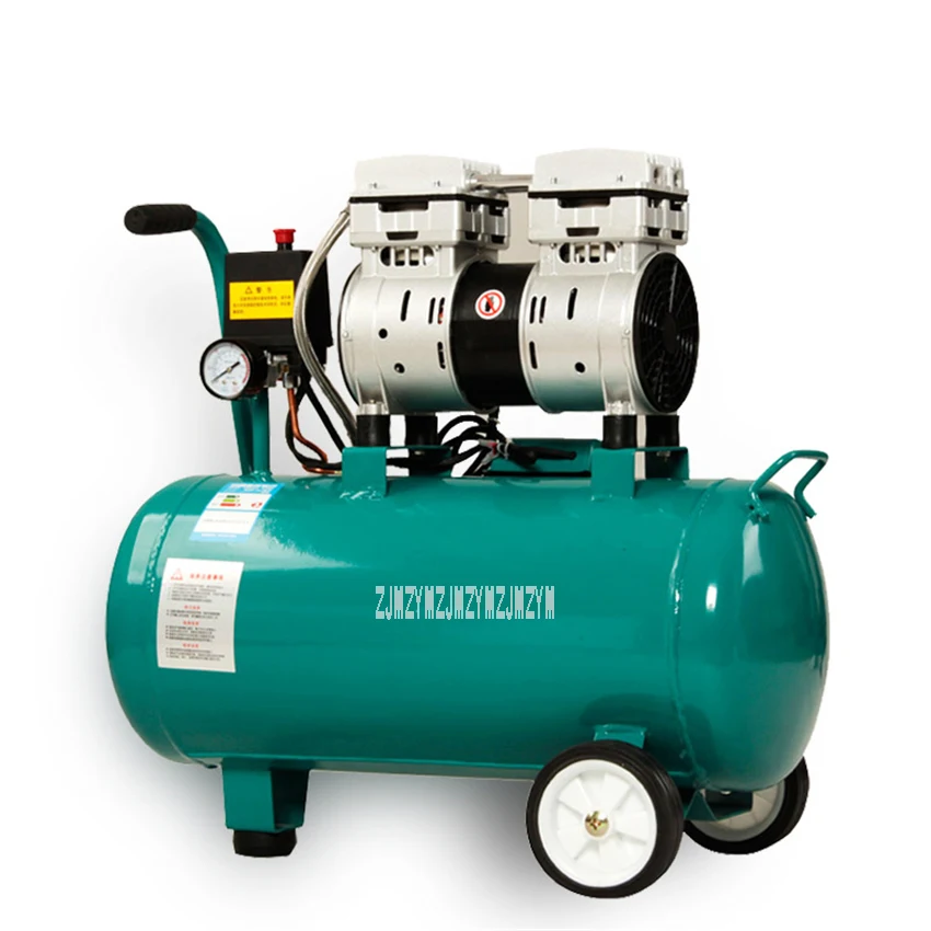 

750-24L Oil Free Air Compressor Mute Air Compressor High Pressure Pump Small Portable Woodworking Copper Air Compressor 220V
