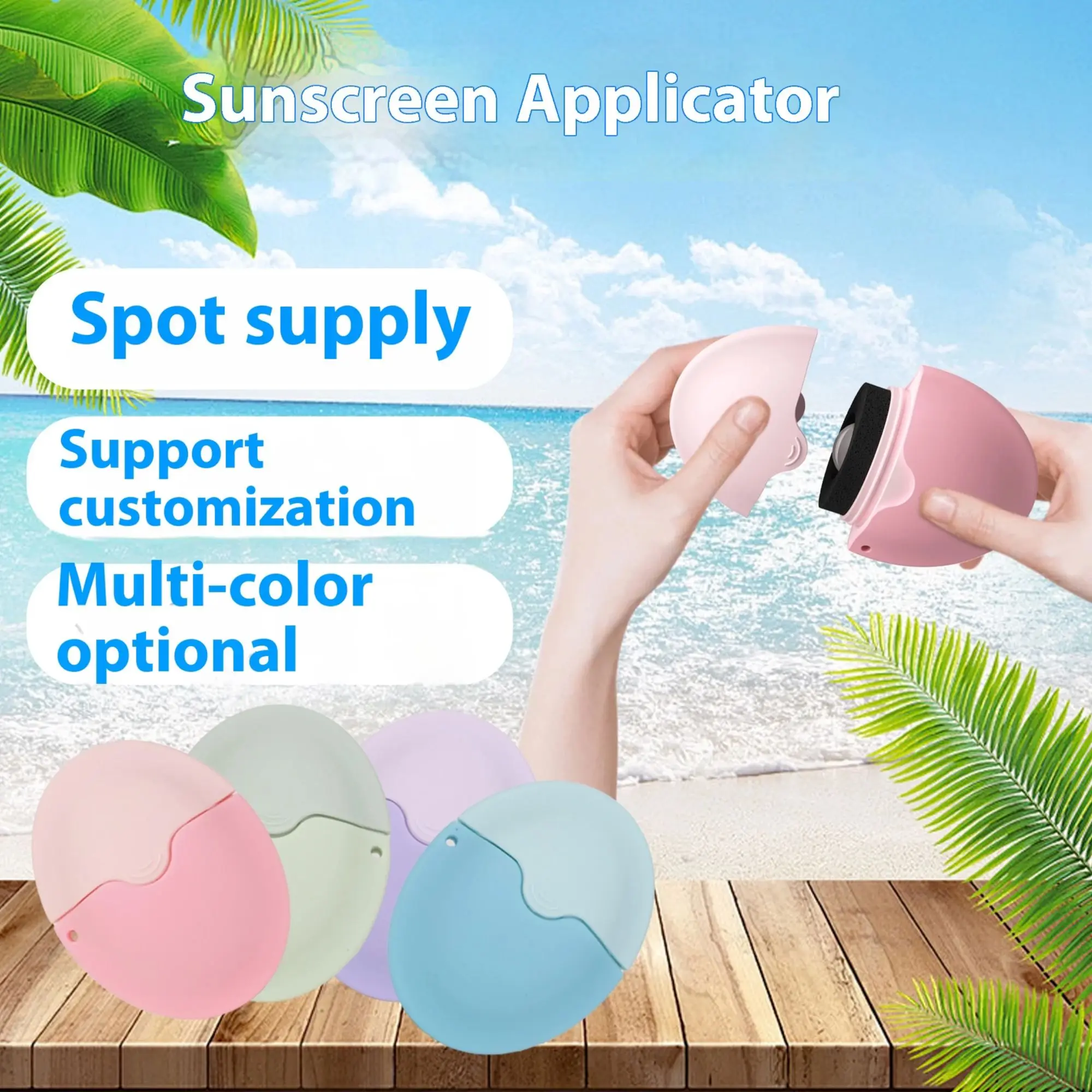 Refillable Silicone Sunscreen Applicator for Kids and Adults
