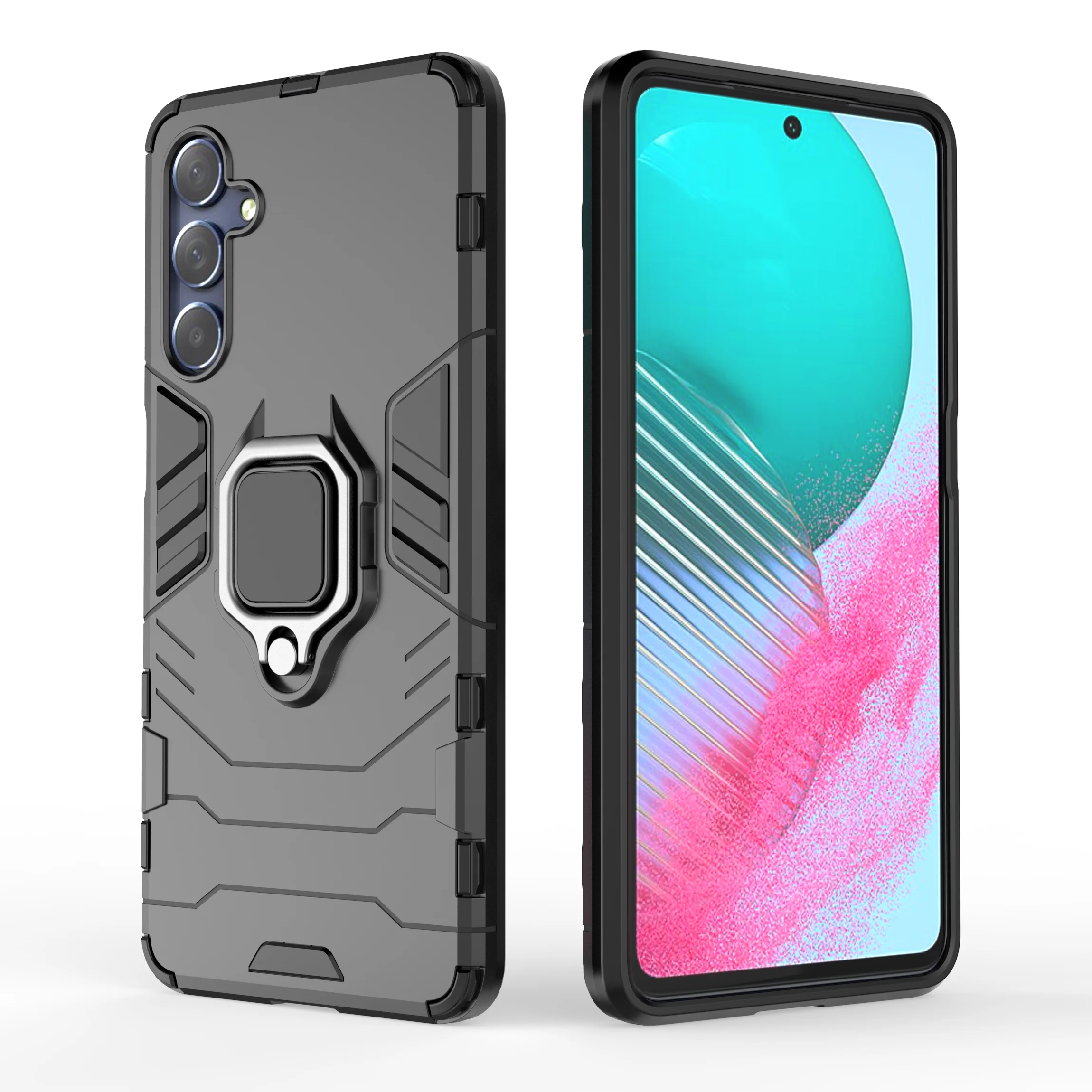 Shockproof Phone Case with Ring Stand and Enhanced Protection