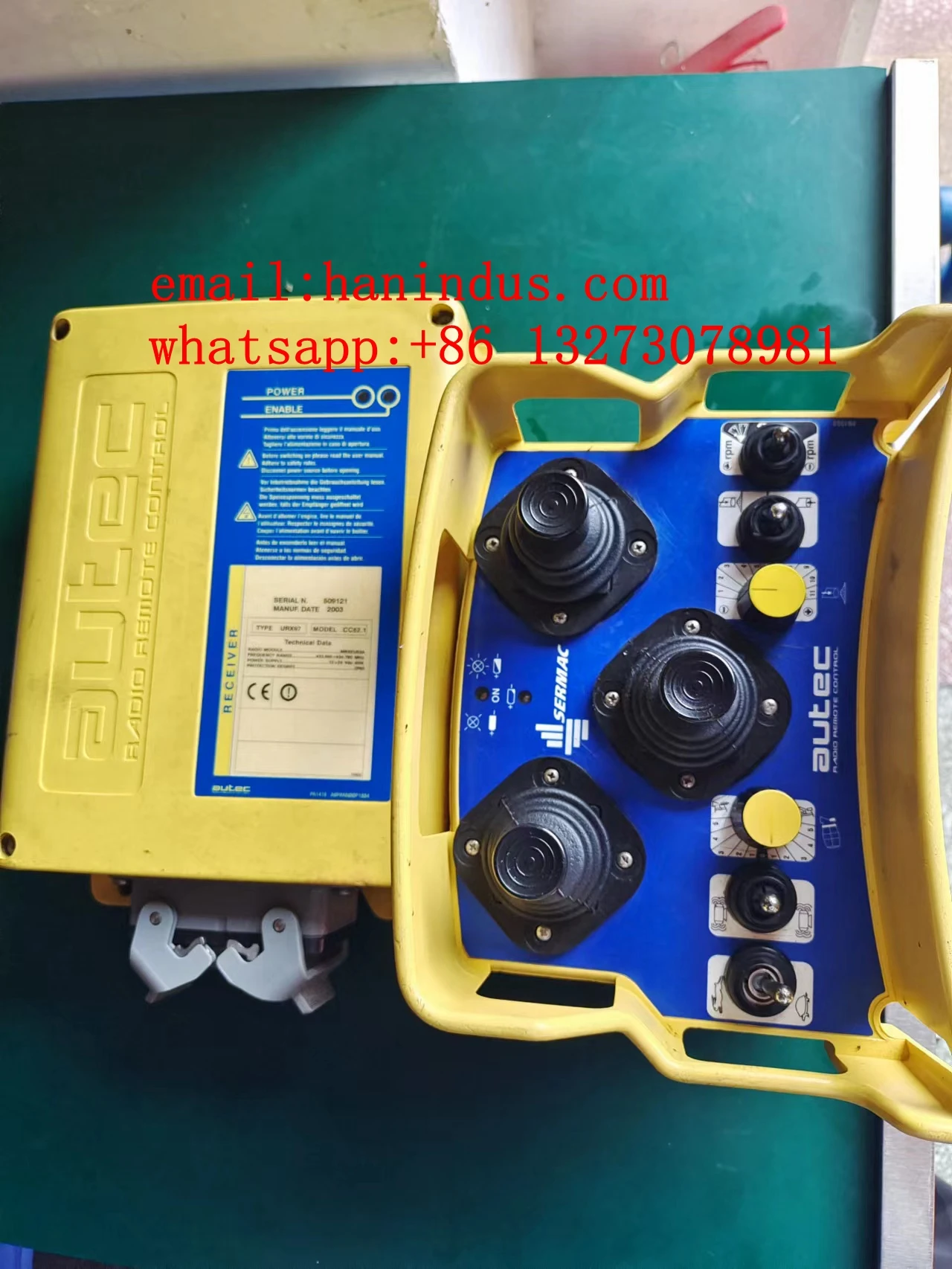 

Используемый пульт дистанционного управления передатчика Sermac Autec