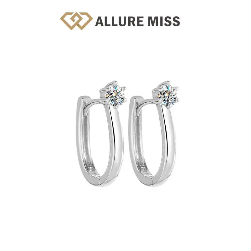 

Moissanite 100% 925 Sterling Silver D color Gift Top Quality Simplicity Earrings Stud White Gemstone Diamond Round Brilliant Cut