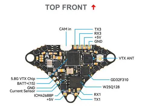 Description Picture 3 of itemAir Brushless Flight Controller 4in1 / 5in1 Six Axles ICM42688P For Betafpv Air65 Air75 Meteor65 Meteor65Pro Meteor75 Pro Drone