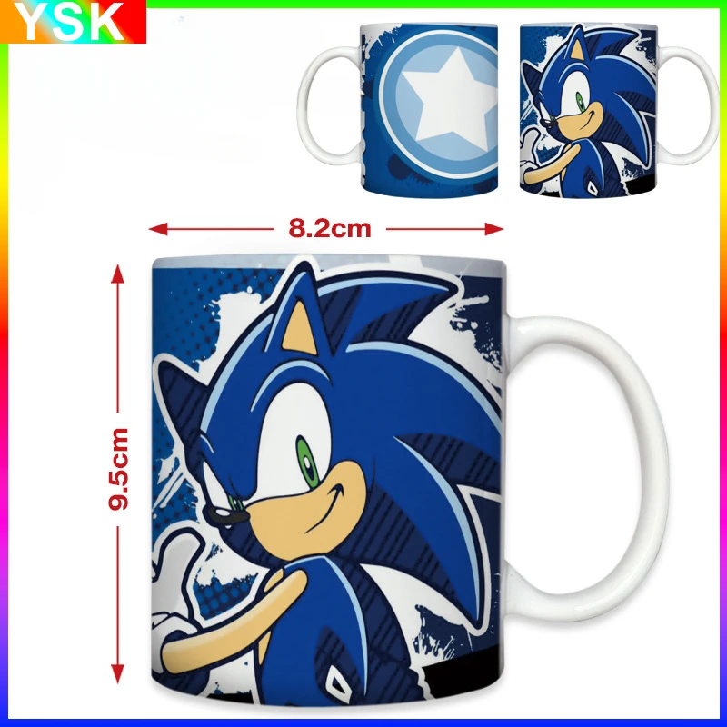 

Sonic Peripheral Ceramic Mug Two-dimensional Cartoon Anime Tea Cup Coffee Cup Drinking Cup