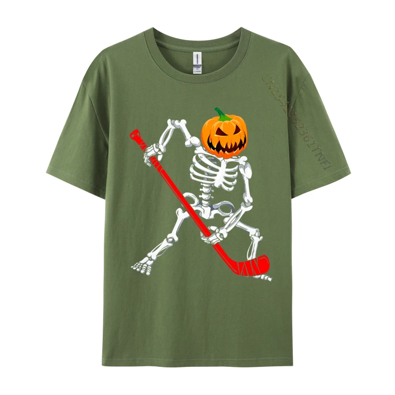 Rife Men T Shirt Hip hop Printed On Tees Cotton Fabric Short Sleeve Fitness Tight T-Shirt Crewneck Top Quality Hockey Player Skeleton Halloween Pumkin Costume For armygreen