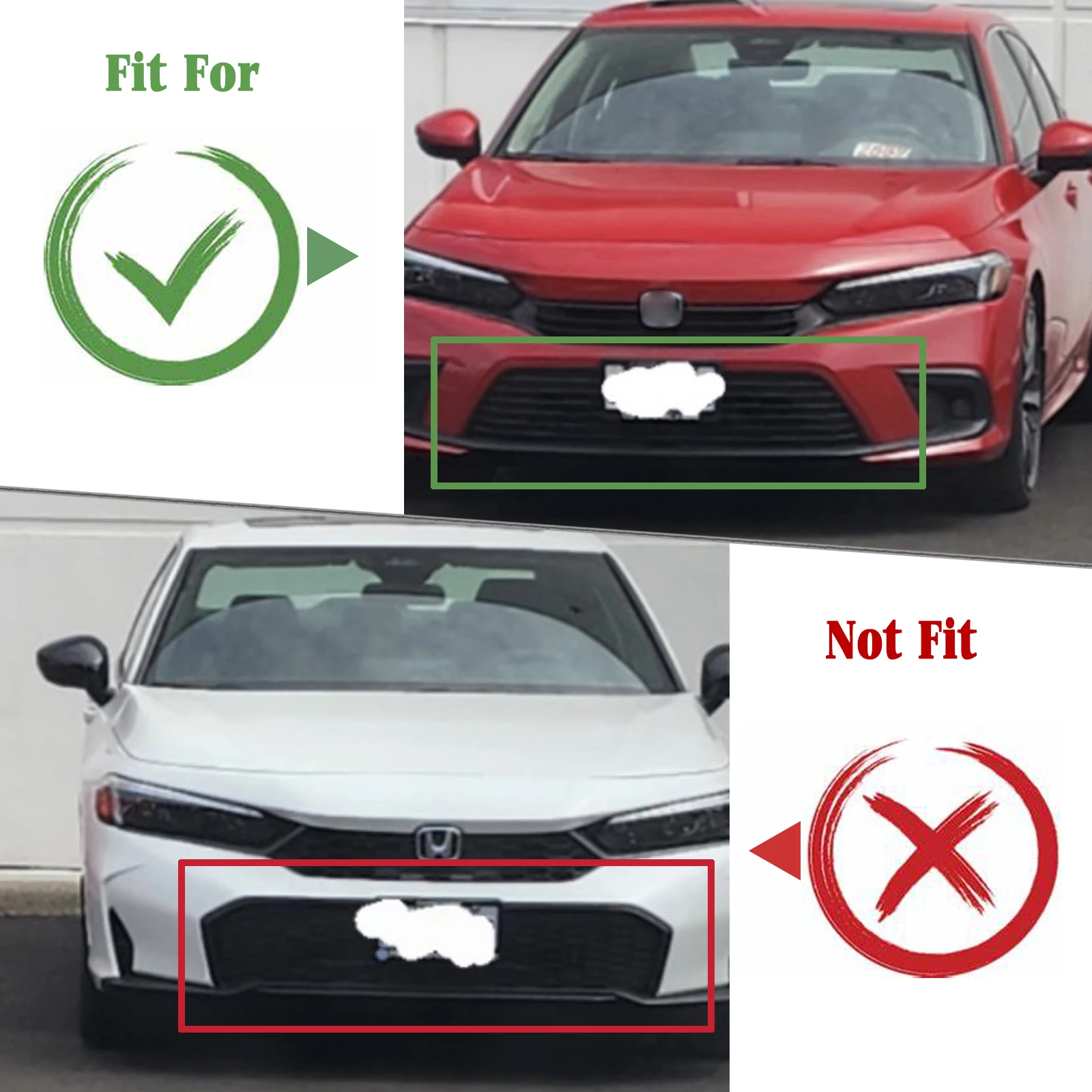Soportes De Barra De Parachoques Delanteros Izquierdo Y Derecho Para Honda Civic 2022-2023 - Ifunplus