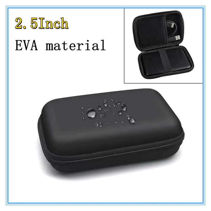 2.5 인치 EVA 하드 드라이브 케이스 SSD/헤드폰/전원 은행용 충격 방지 휴대용 주최자 다중 장치 보관 보호 슬리브