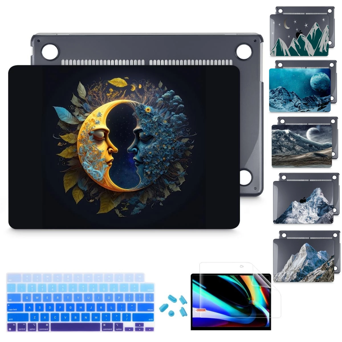 Capa de Impressão de Face Dupla para Macbook 2023 2023 m2 Air 15 13 A2681 A2941 A2337 Retina Pro 13 14 16 m1 A2338 A2779 A2442 A2780