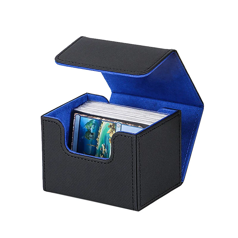 100 + Trading Card Deck Box Aufbewahrungshalter Organizer Kartenetui für Kartensammler, Spielkartenetuis, Protektoren, Behälter – Detail 10