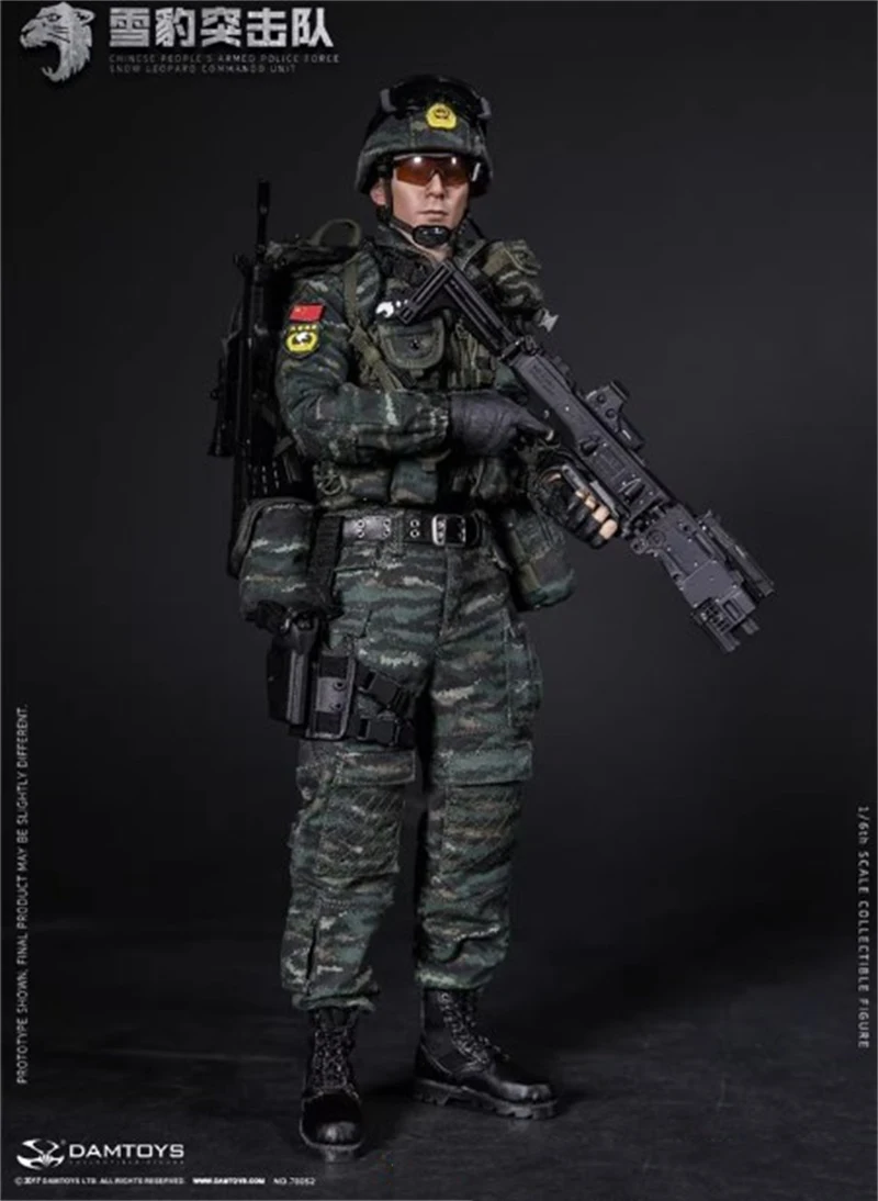 

DAMTOYS 78052 1/6 Male Soldier Chinese People's Armed Police Snow Leopard Commando Model Full Set 12'' Action Figure In Stock