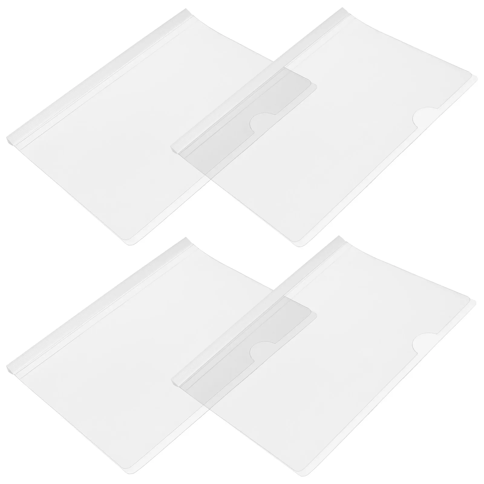 10Pcs 사무실 슬라이딩 바 파일 폴더 투명 보고서 커버 종이 파일 바인더 문서 정리 폴더 서류 보관용
