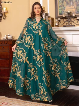 Muslim Woman Abaya Turkey New 2023 Floral Mesh Embroidery Belted Kaftan Big Hem Dress Ramadan