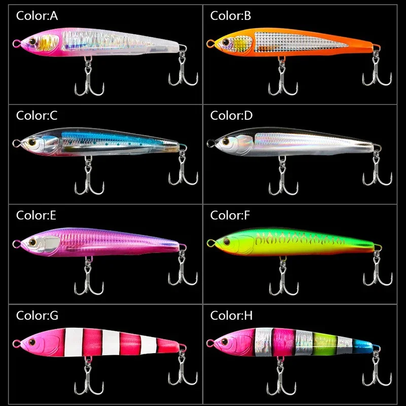 45g 160F Floating Pencil Sea Fishing Trolling Bait Big Topwater Stickbait Popper Wobblers Artificial Hard Bait Tuna  Pesca