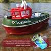 Remote Control Tugboat 1:72 Simulation Red Fire Boat 2.4g Toy Model Decorated Fishing Boat Children's Christmas Birthday Gift 4