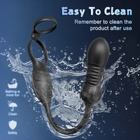APP Control Männlichen Penis Ring Stieß Prostata-massagegerät Anal Plug Cock Ring Teleskop Anal Vibrator Homosexuell Erwachsene Sex Spielzeug für Männer 4